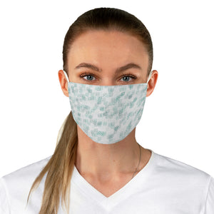 White Leavoflauge Fabric Face Mask